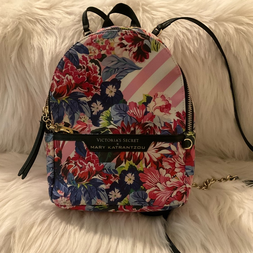 Victoria Secret Mary Katrantzou Floral Mini Backpack Like New Condition